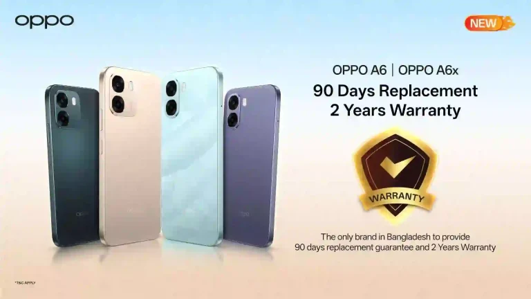 অপোর ৯০ দিনের রিপ্লেসমেন্ট গ্যারান্টি