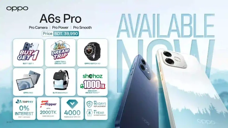 এই ঈদে সারাদেশে পাওয়া যাচ্ছে অপো এ৬এস প্রো