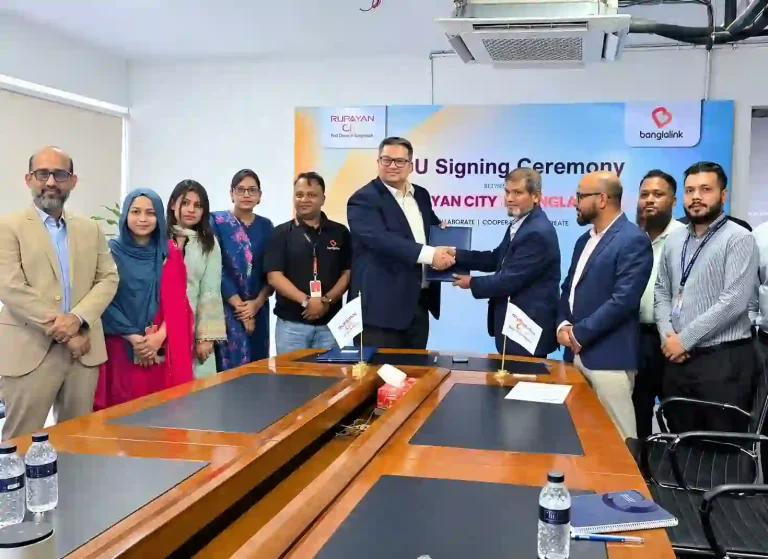 রূপায়ণ সিটি উত্তরার সঙ্গে সমঝোতা স্মারক স্বাক্ষর বাংলালিংকের